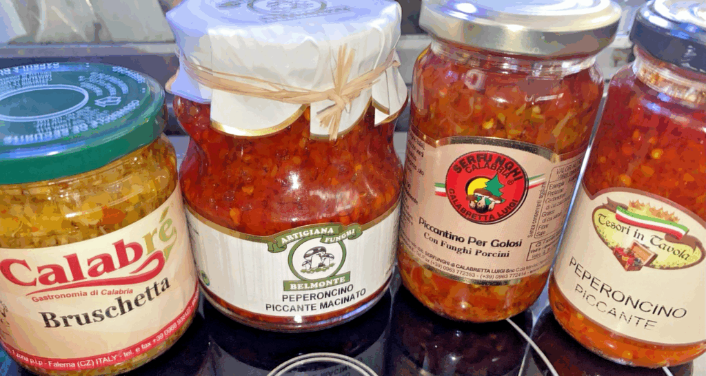 4 GUSTI VASI PEPERONCINO CALABRESE SALSA PICCANTINO SEXY CONDIMENTO AFRODISIACO