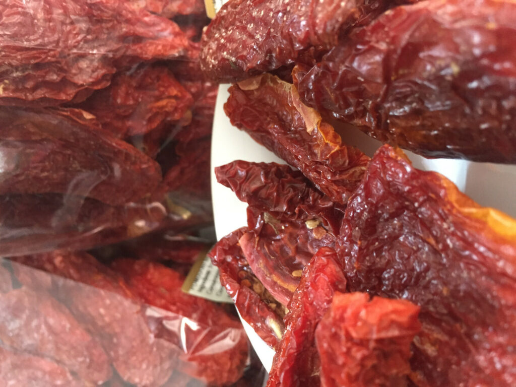 POMODORI SECCHI IN BUSTA DA 500 GR ESSICATI AL SOLE SPECIALITA TIPICA CALABRESE