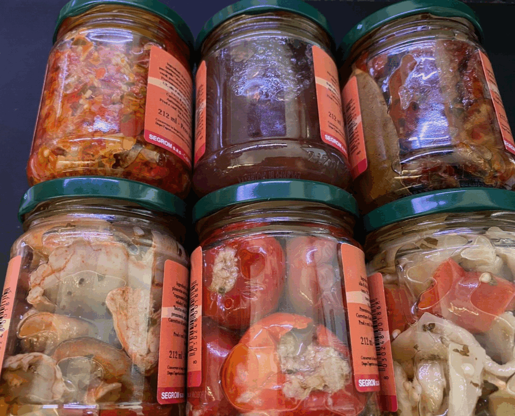SELEZIONE PRODOTTI 6 VASETTI CALABRIA GASTRONOMIA TIPICA ANTIPASTO CENA REGALI